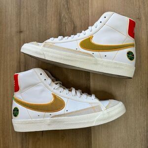 Nike Blazer Mid 77 Raygun Sneaker Men’s Size 9.5 White Green Yellow